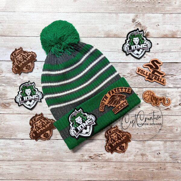 Knit Hats with Custom Patch