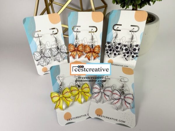 Bow Earrings Multi Sports