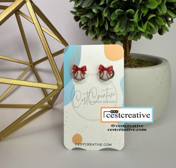 Baseball | Softball Bow Post Earrings