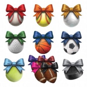 Sport balls with Bows