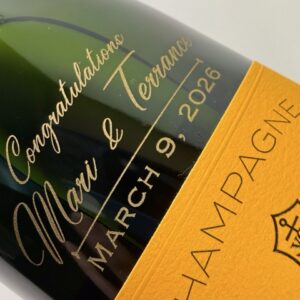 Custom Engraved Bottle | Personalized Champagne, Whiskey or Wine | Wedding, Retirement & Celebration Gift | Keepsake Engraving